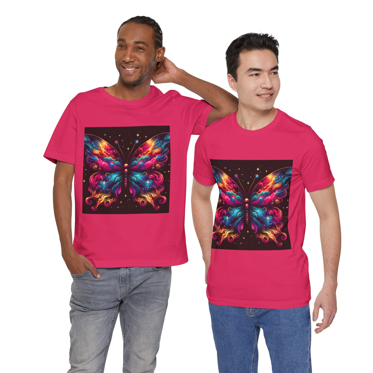 Vibrant Butterfly Art Tee | Colorful Graphic Top, Butterfly Lover