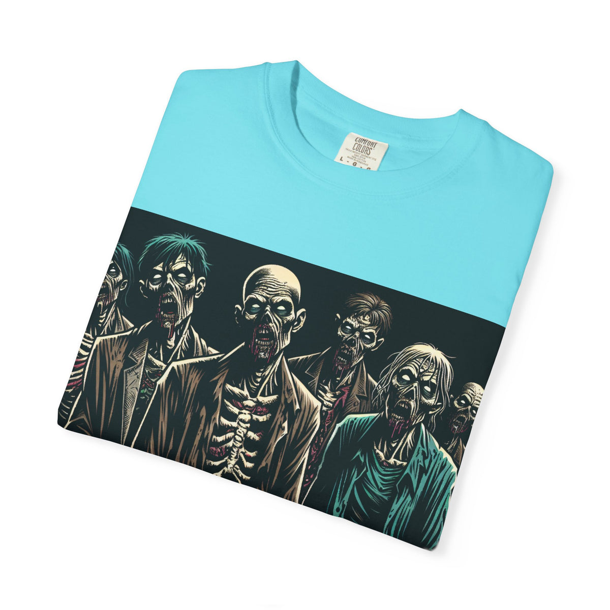 Zombie-Themed Garment-Dyed T-Shirt
