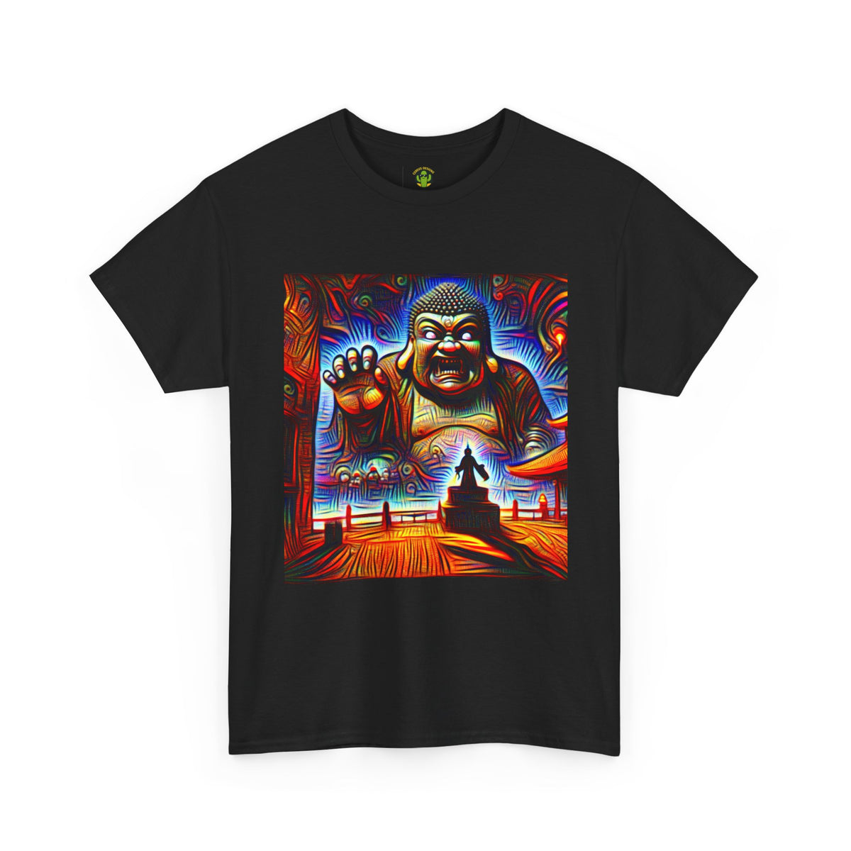 Colorful Buddha Tee, Spiritual T-Shirt, Mindfulness, Graphic Cotton