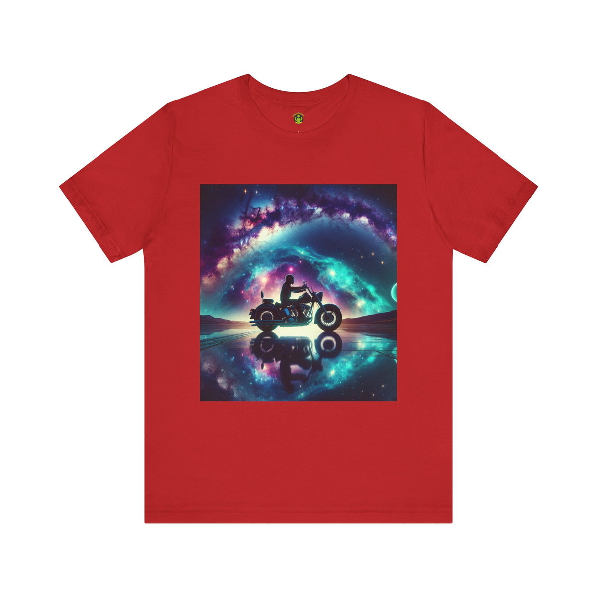 Galactic Biker Tee: Cosmic Shirt, Trendy Apparel