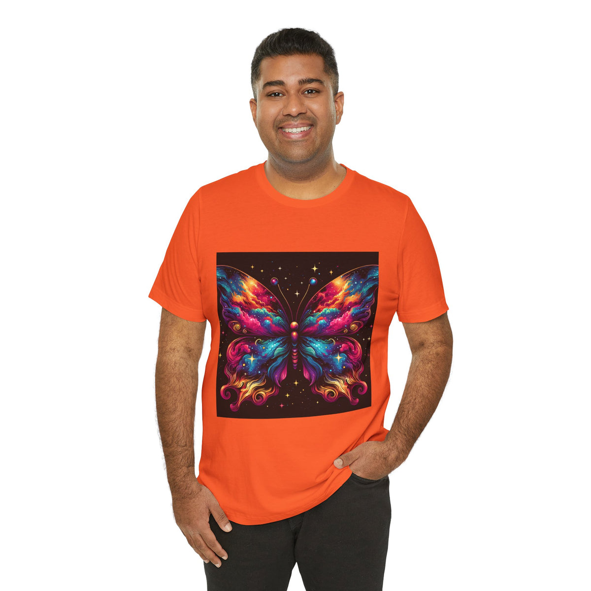Vibrant Butterfly Art Tee | Colorful Graphic Top, Butterfly Lover