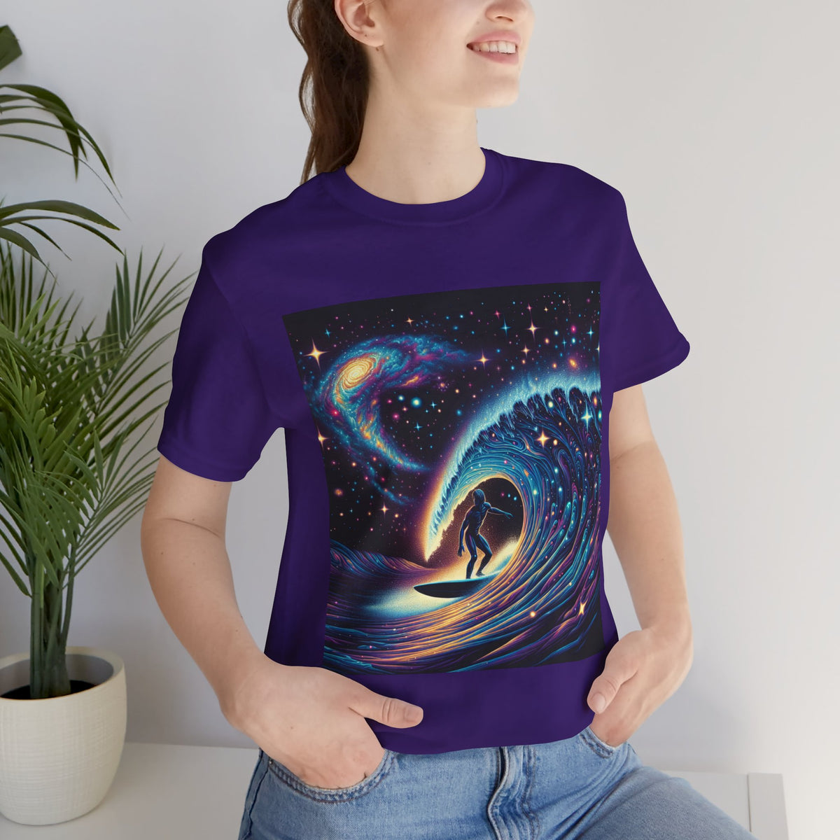 Cosmic Wave Tee Graphic Tee, Galaxy Art T-Shirt
