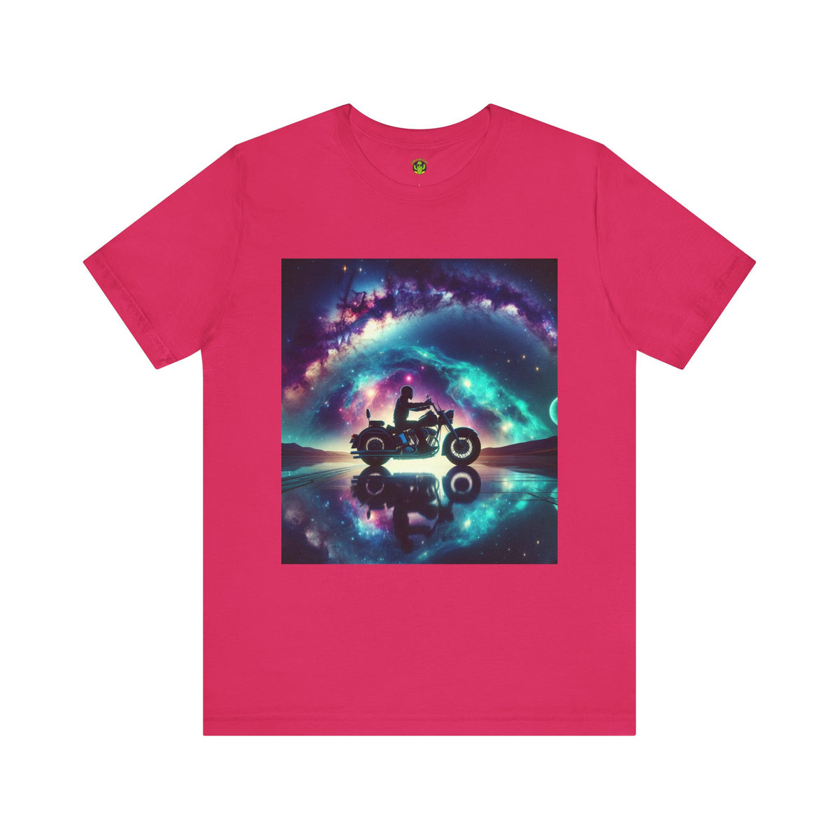 Galactic Biker Tee: Cosmic Shirt, Trendy Apparel
