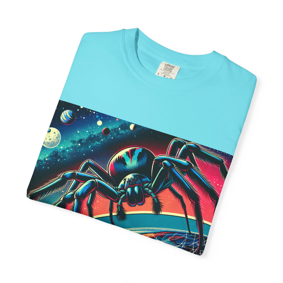 Cosmic Spider Graphic T-Shirt - Unisex Garment-Dyed Tee