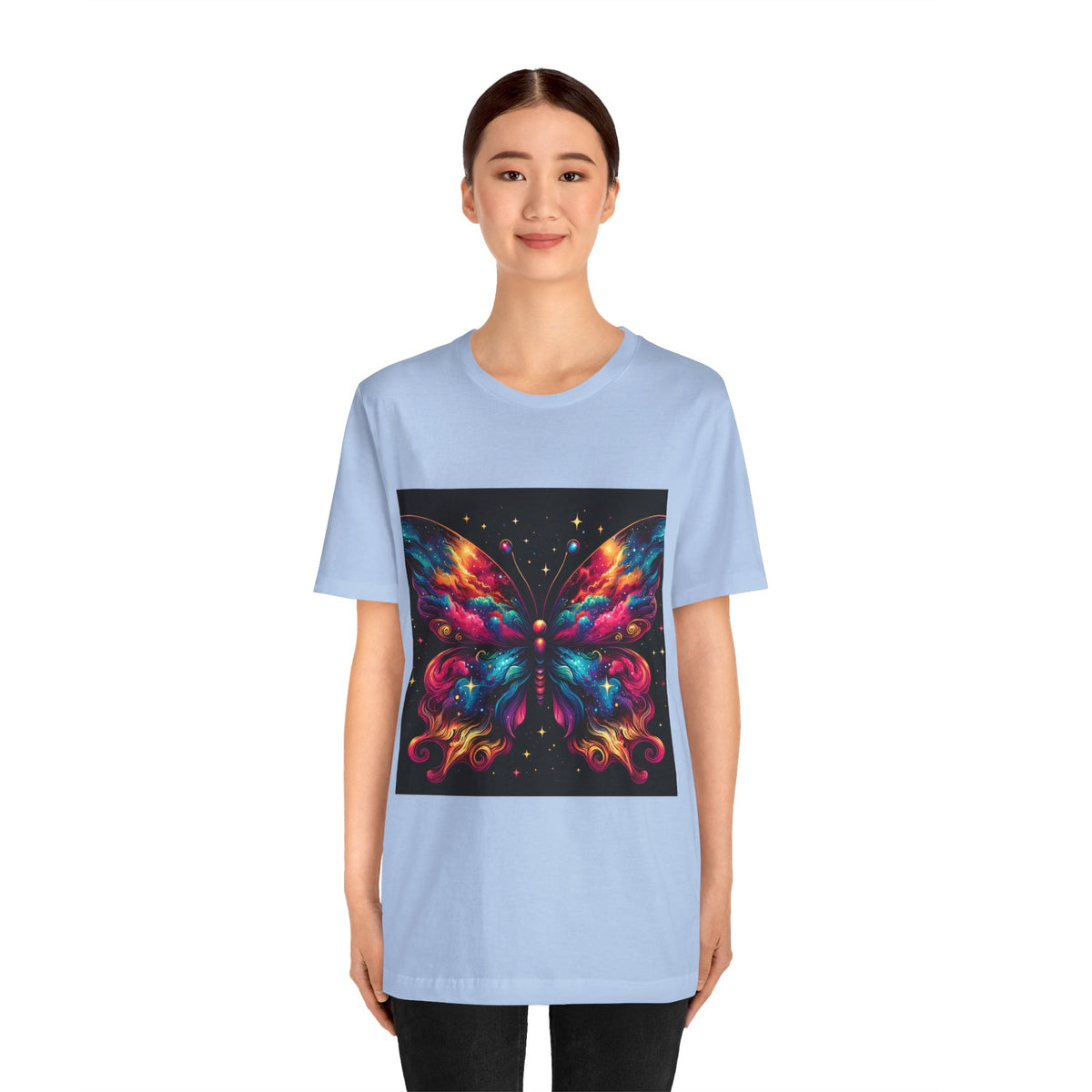 Vibrant Butterfly Art Tee | Colorful Graphic Top, Butterfly Lover
