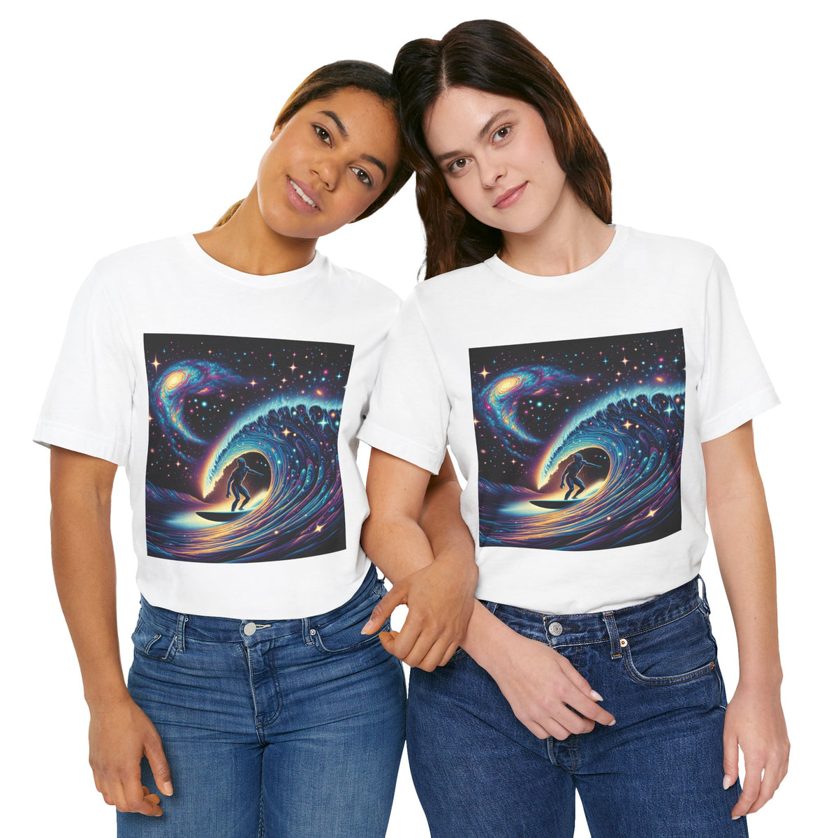 Cosmic Wave Tee Graphic Tee, Galaxy Art T-Shirt