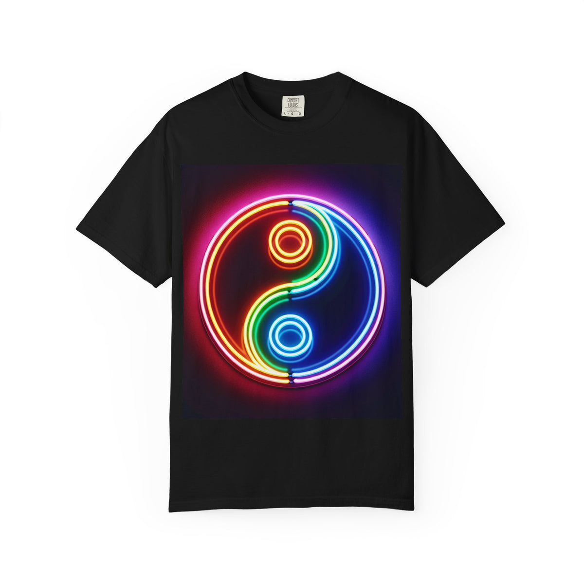 Yin Yang Neon T-Shirt - Colorful Garment-Dyed Tee