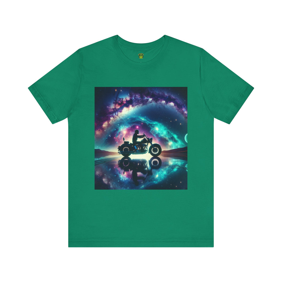Galactic Biker Tee: Cosmic Shirt, Trendy Apparel