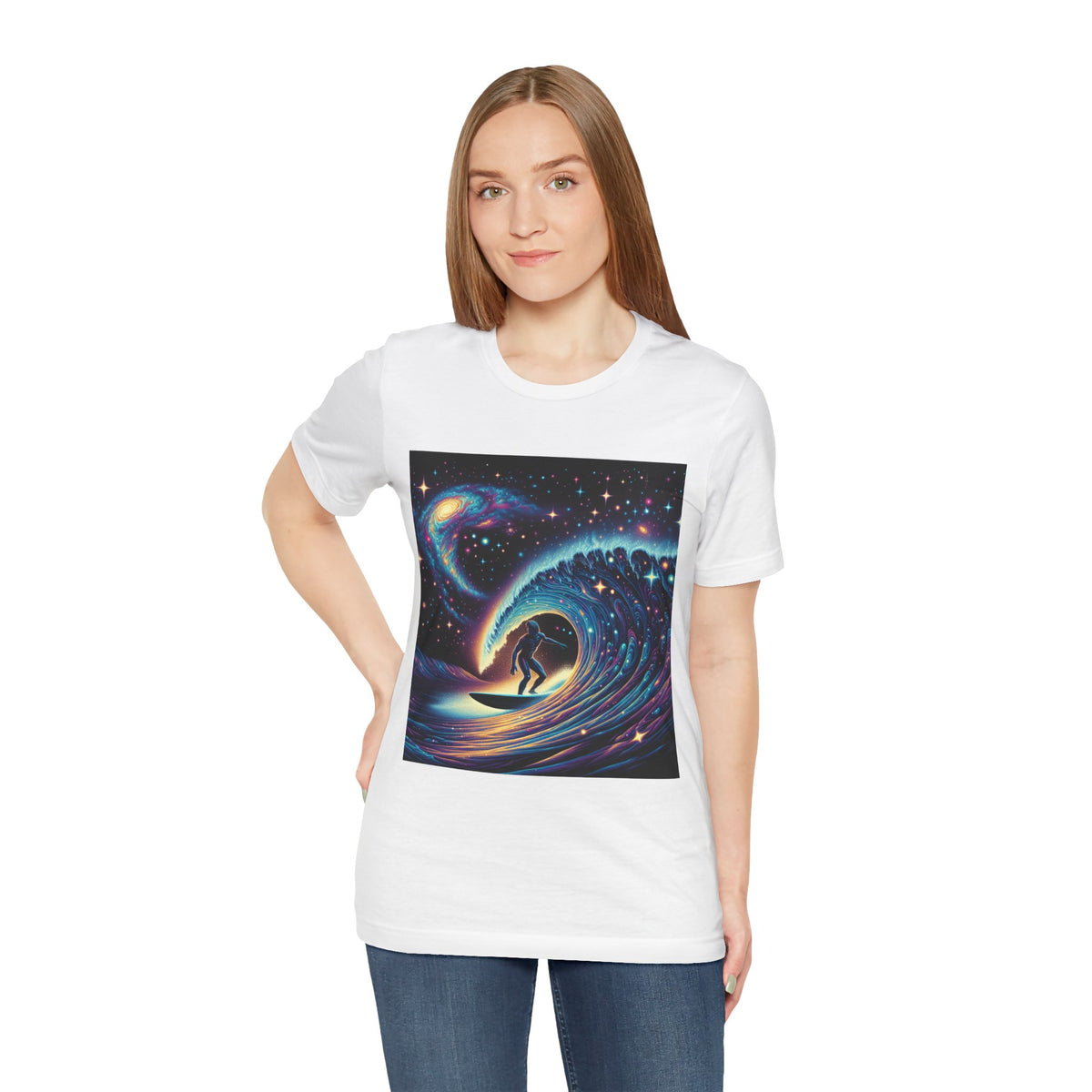 Cosmic Wave Tee Graphic Tee, Galaxy Art T-Shirt