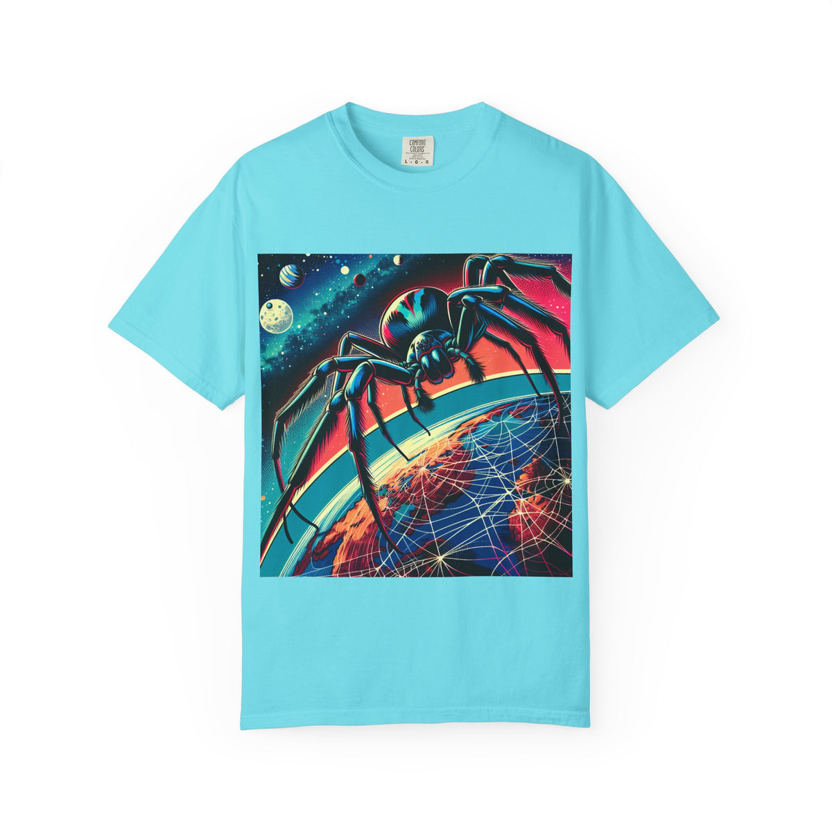 Cosmic Spider Graphic T-Shirt - Unisex Garment-Dyed Tee