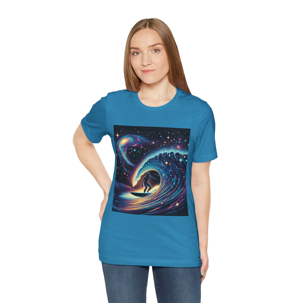 Cosmic Wave Tee Graphic Tee, Galaxy Art T-Shirt