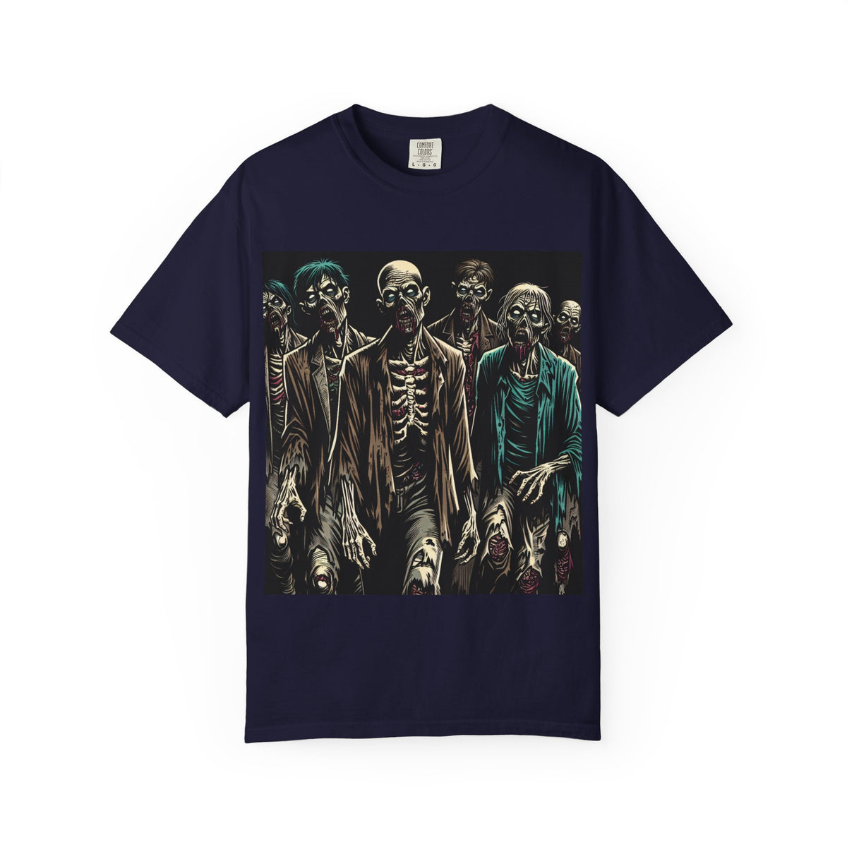 Zombie-Themed Garment-Dyed T-Shirt