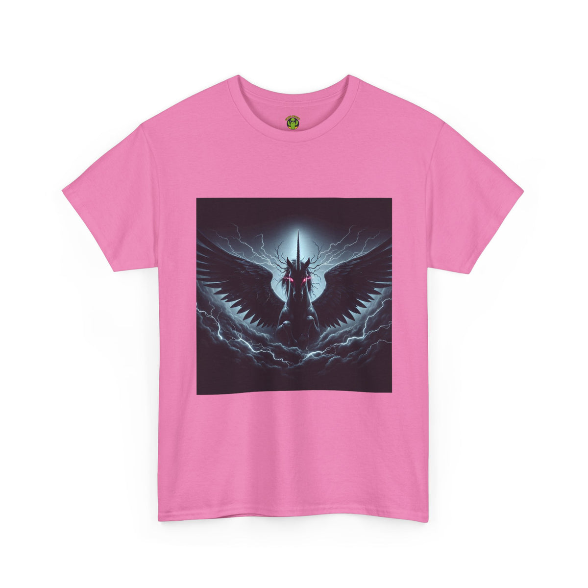 Dark Fantasy Heavy Cotton Tee with Pegasus Design