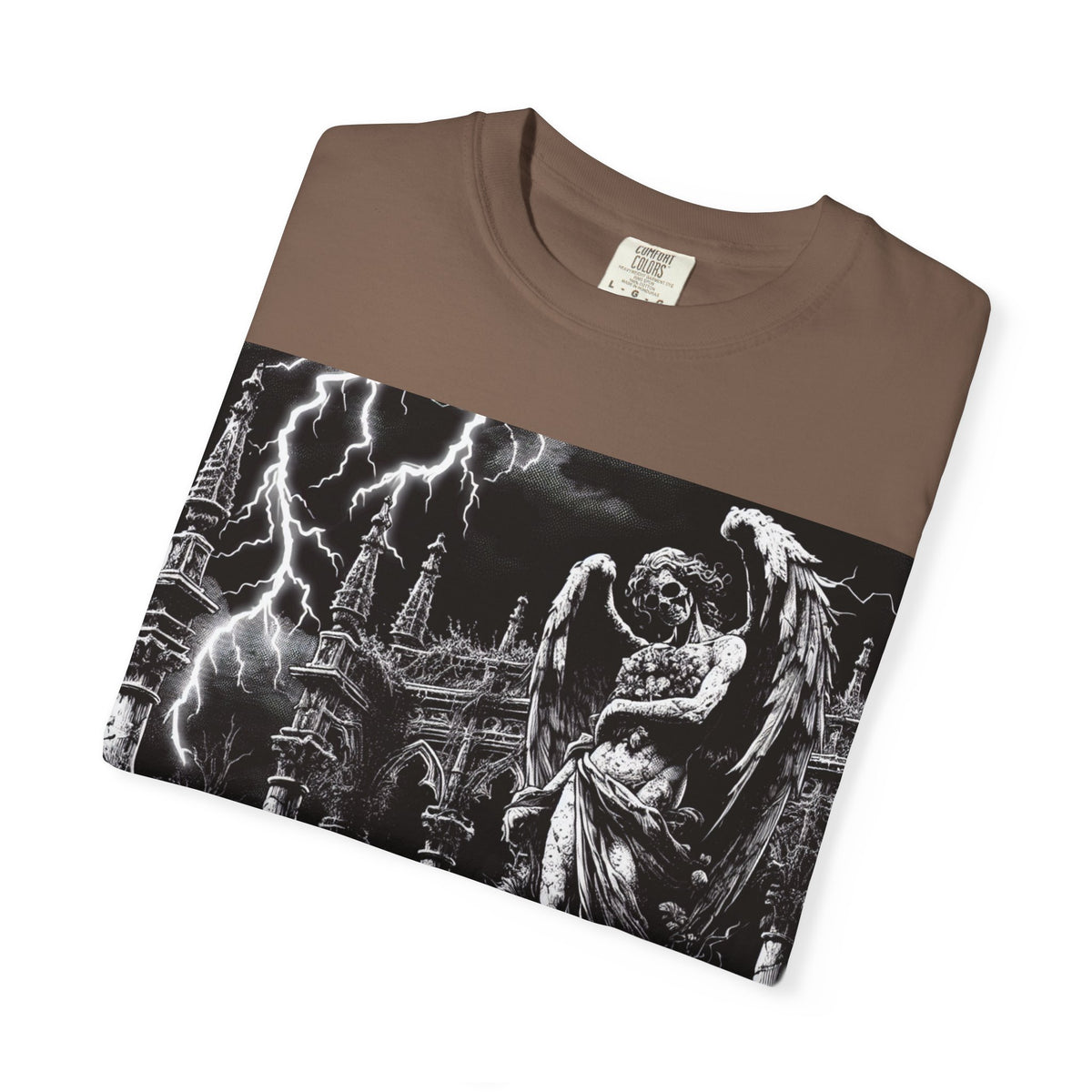 Gothic Angel T-Shirt, Garment-Dyed Tee for Alternative Fashion
