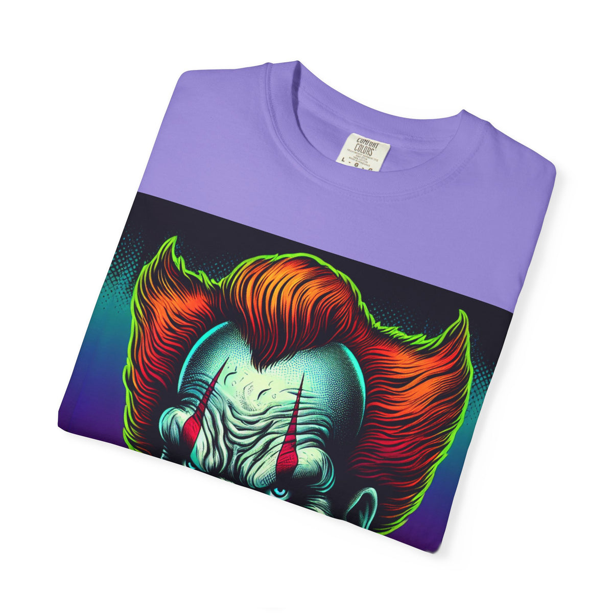 Creepy Clown Graphic Garment-Dyed T-Shirt