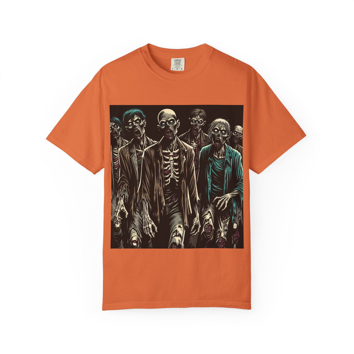 Zombie-Themed Garment-Dyed T-Shirt