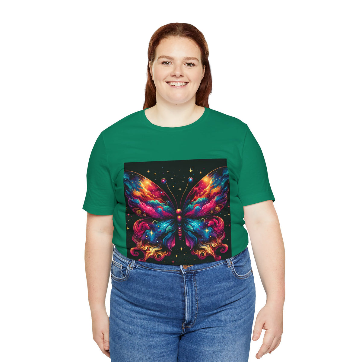 Vibrant Butterfly Art Tee | Colorful Graphic Top, Butterfly Lover