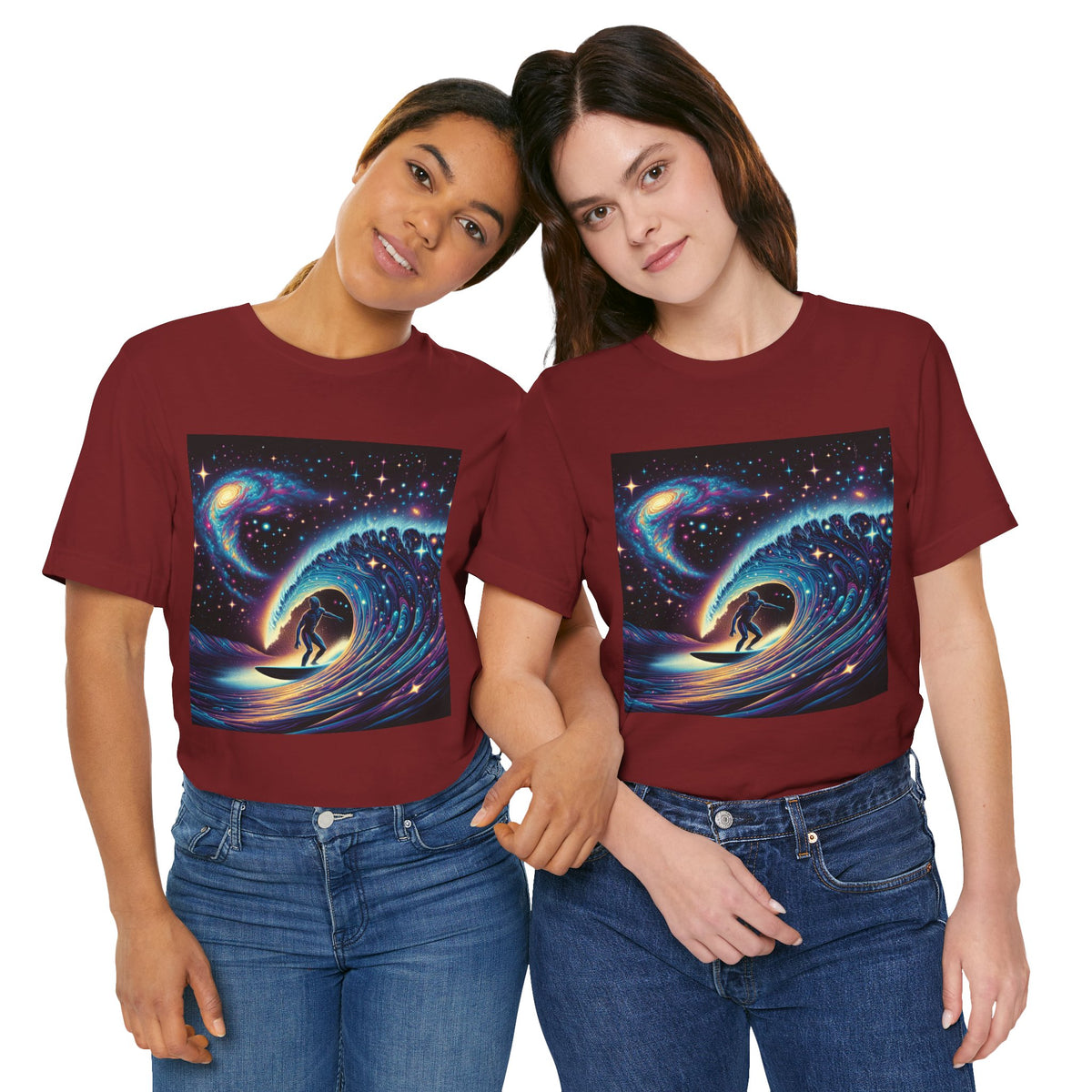 Cosmic Wave Tee Graphic Tee, Galaxy Art T-Shirt