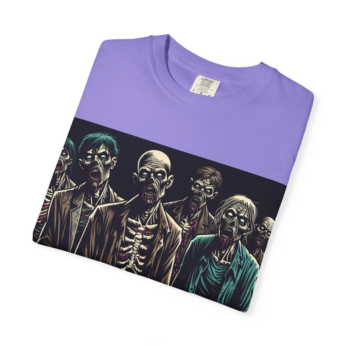 Zombie-Themed Garment-Dyed T-Shirt