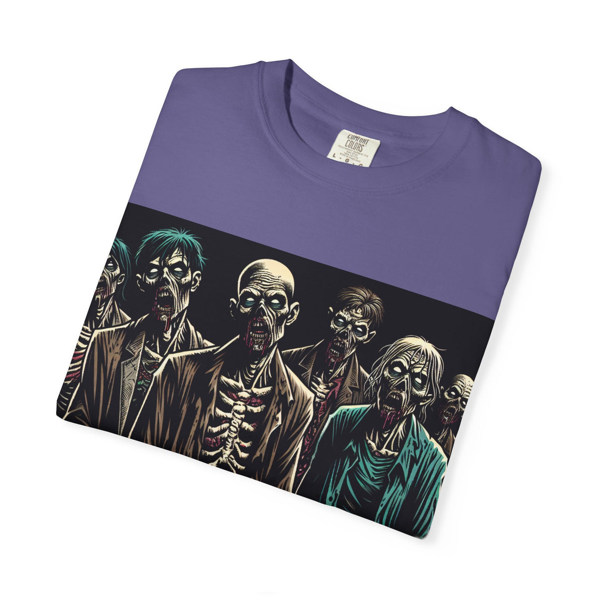 Zombie-Themed Garment-Dyed T-Shirt