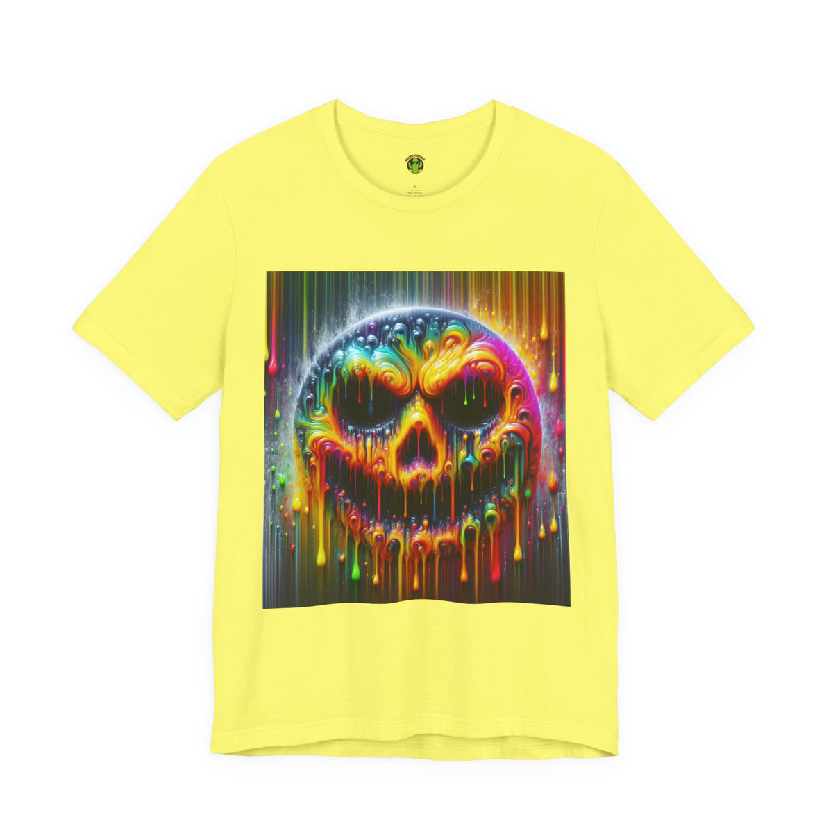 Psychedelic Skull Tee, Edgy Streetwear, Trendy Casual Wear