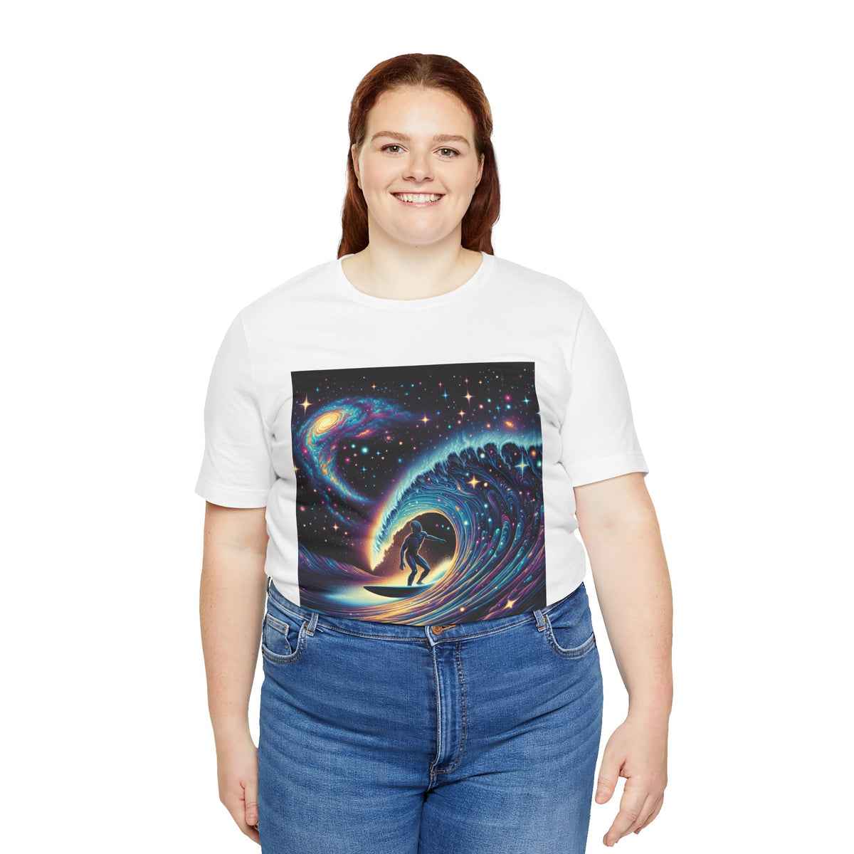 Cosmic Wave Tee Graphic Tee, Galaxy Art T-Shirt