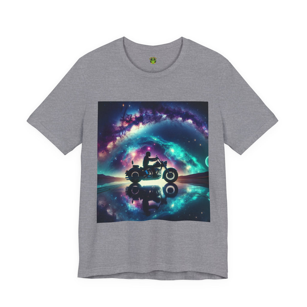 Galactic Biker Tee: Cosmic Shirt, Trendy Apparel