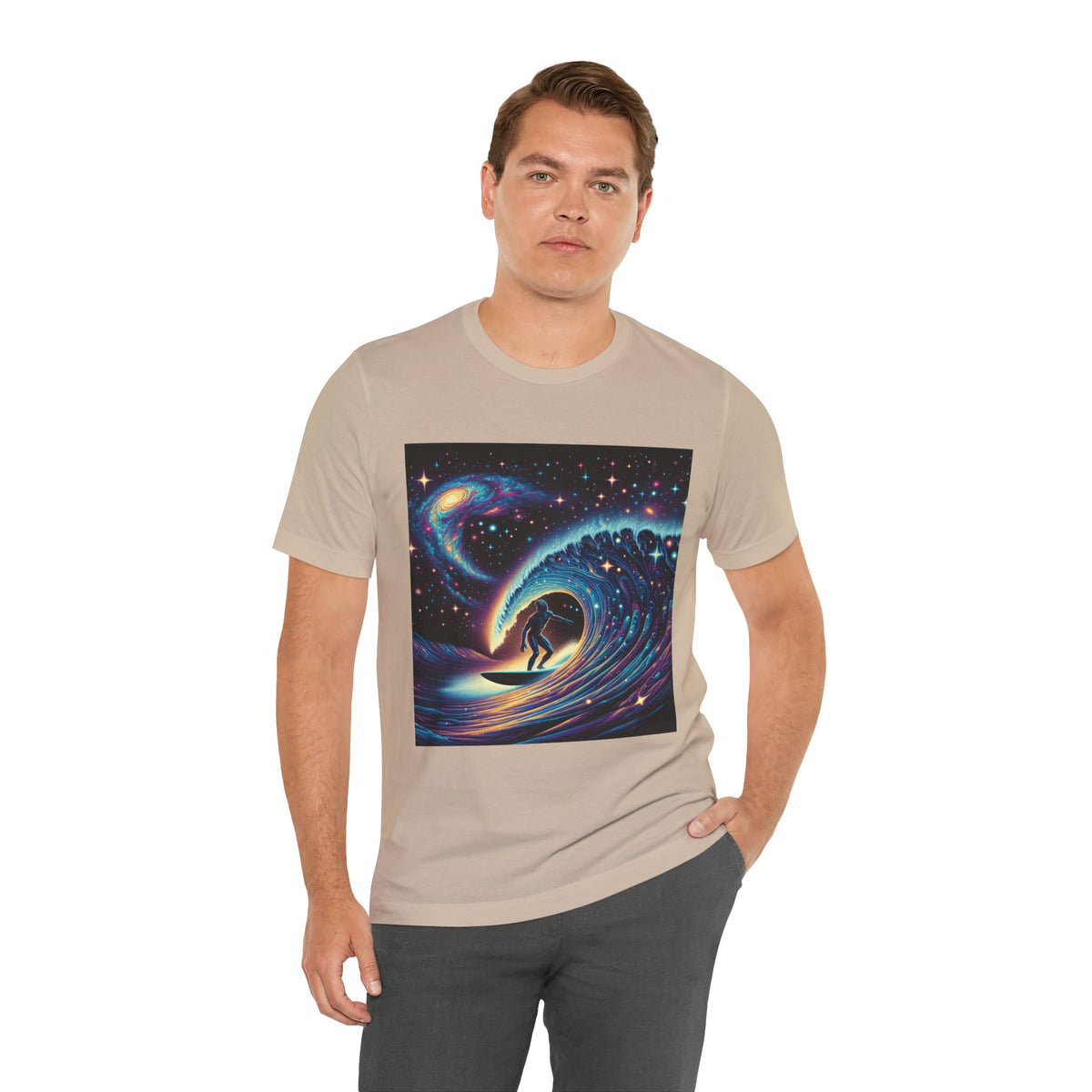 Cosmic Wave Tee Graphic Tee, Galaxy Art T-Shirt