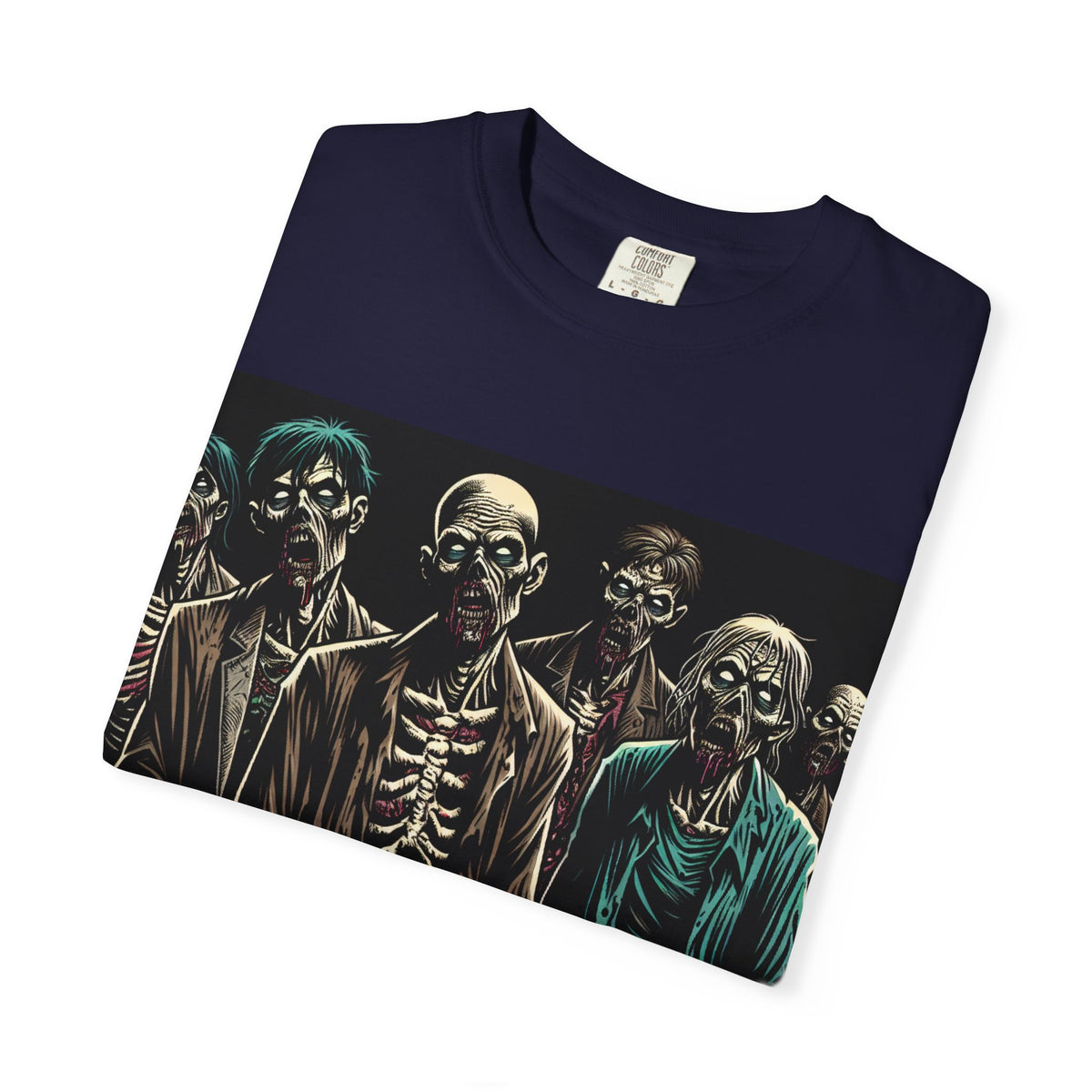 Zombie-Themed Garment-Dyed T-Shirt