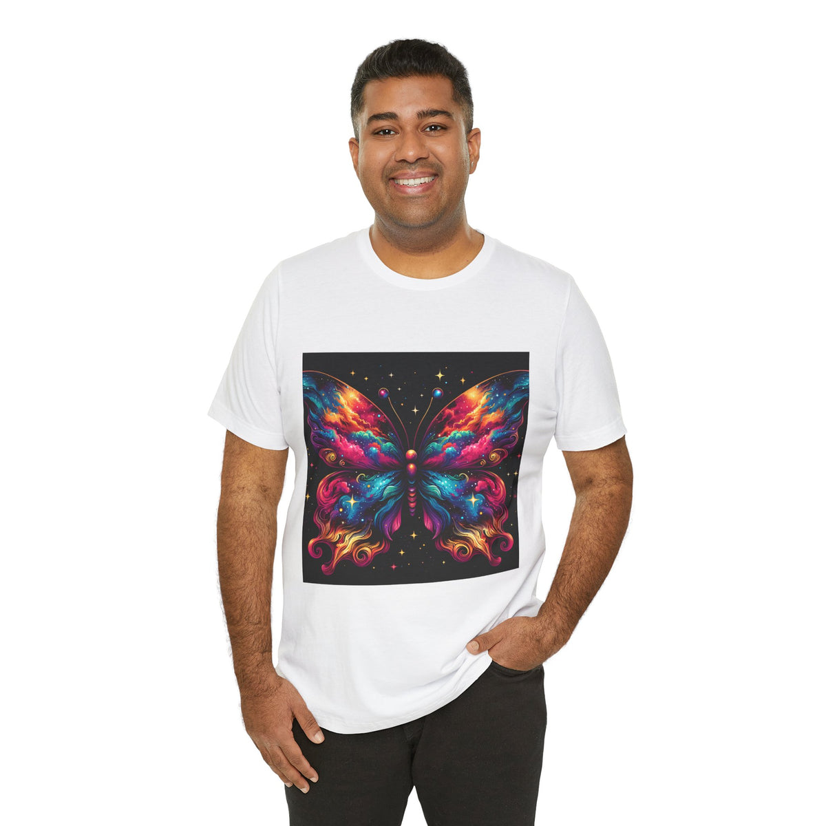 Vibrant Butterfly Art Tee | Colorful Graphic Top, Butterfly Lover
