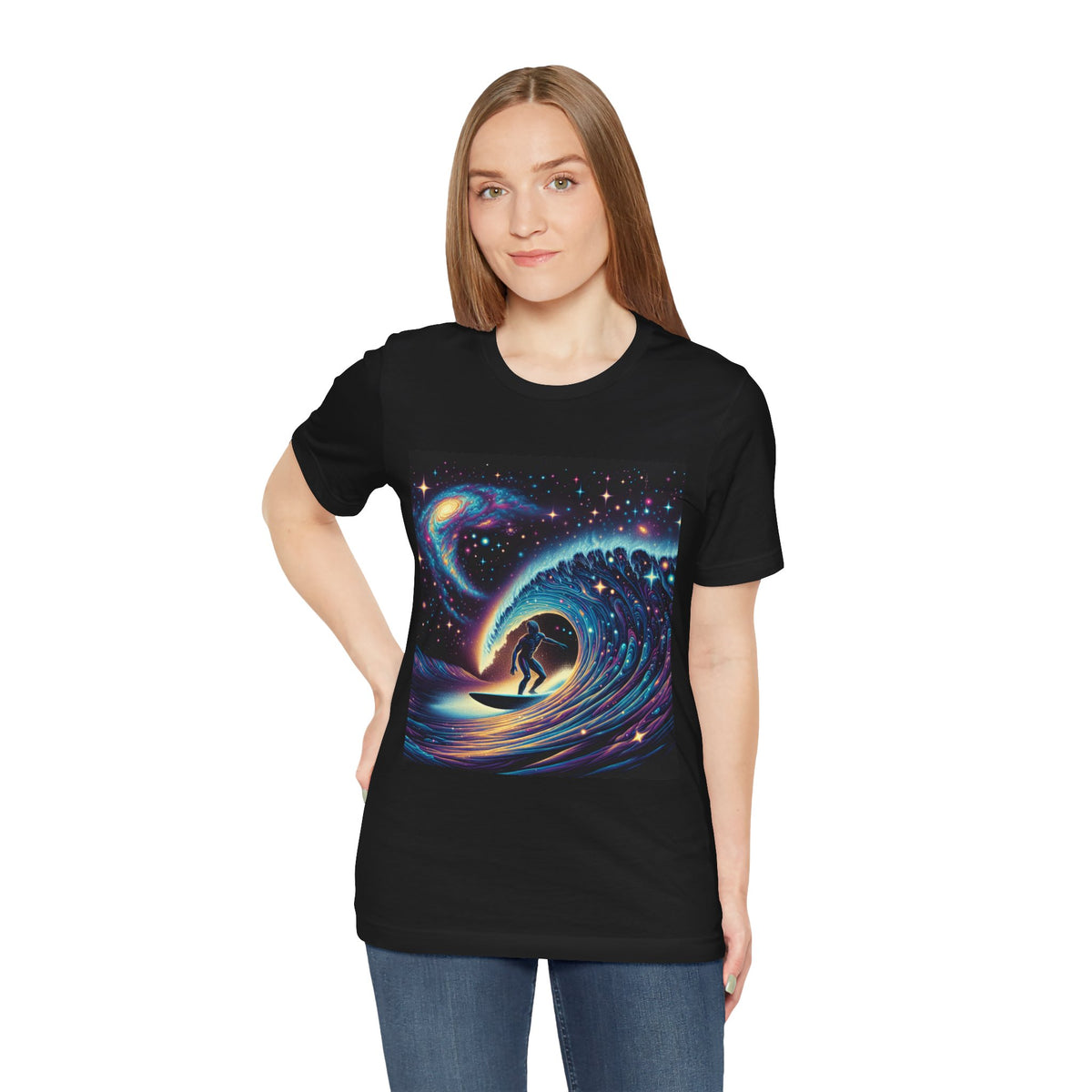 Cosmic Wave Tee Graphic Tee, Galaxy Art T-Shirt