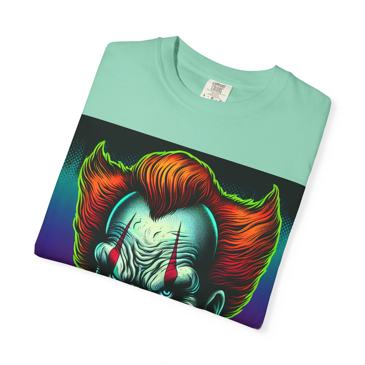 Creepy Clown Graphic Garment-Dyed T-Shirt