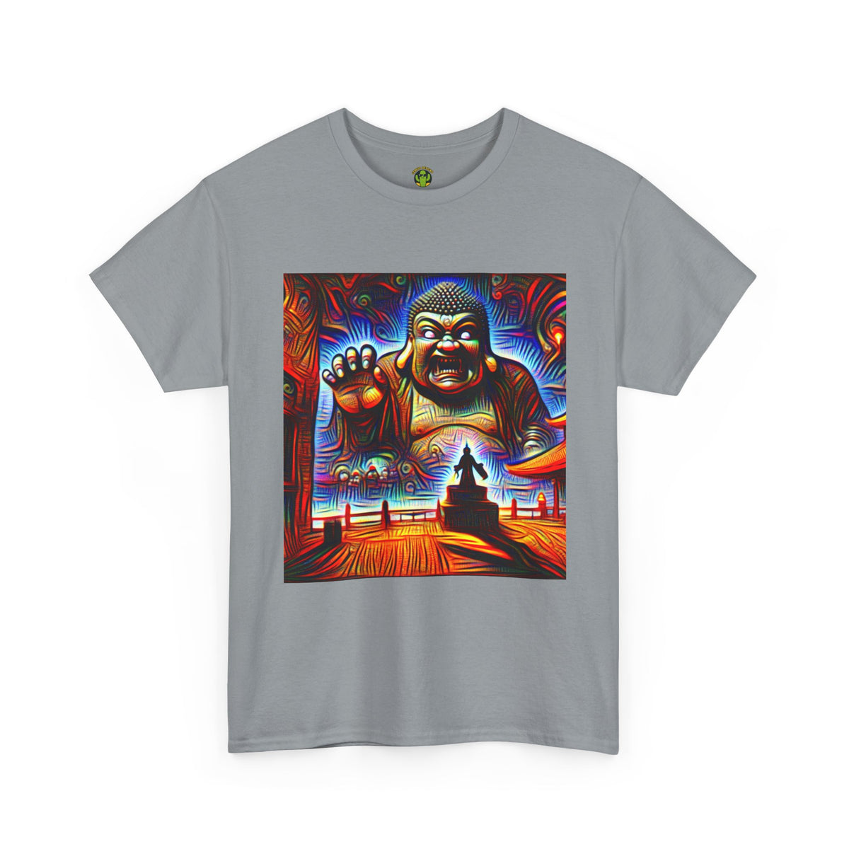 Colorful Buddha Tee, Spiritual T-Shirt, Mindfulness, Graphic Cotton