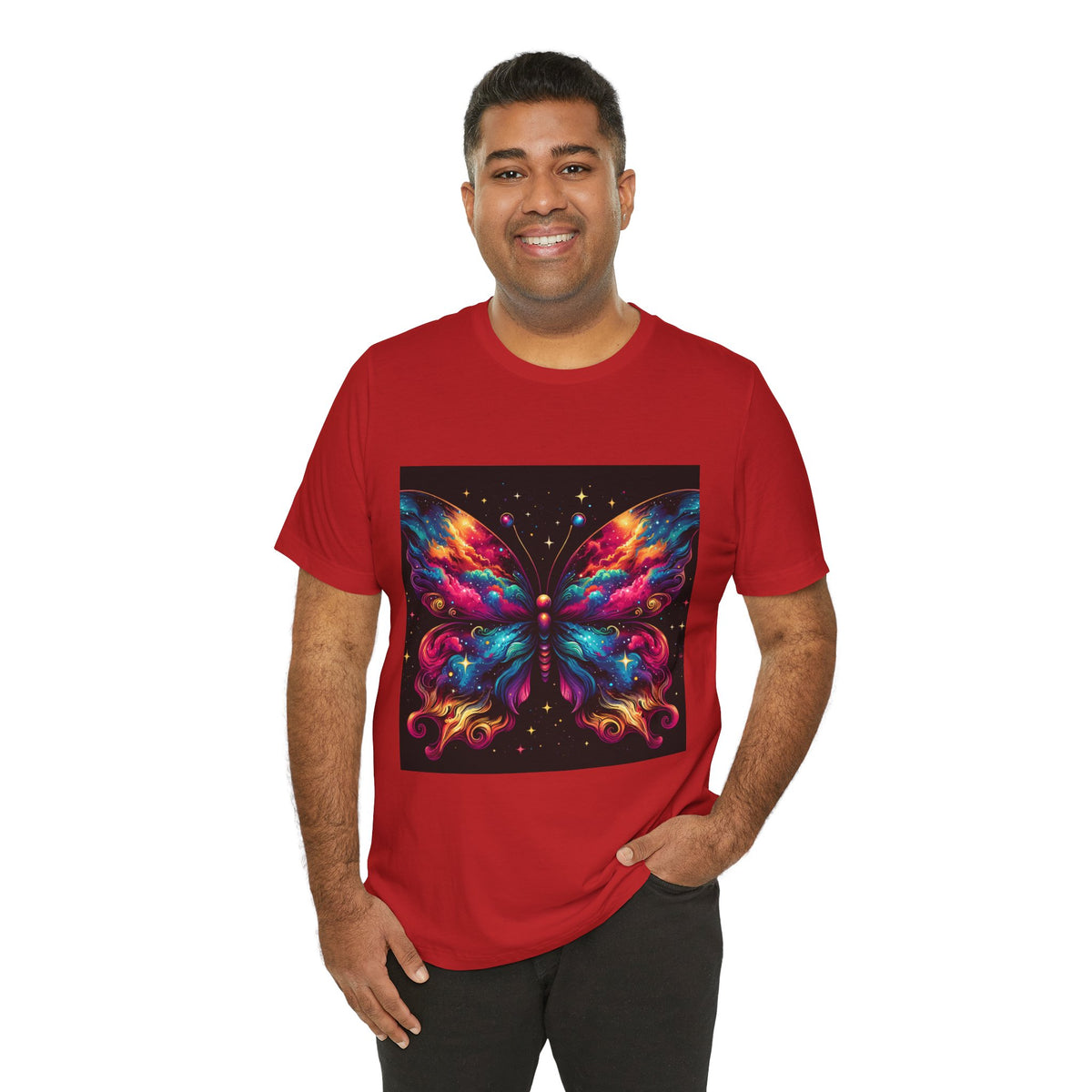 Vibrant Butterfly Art Tee | Colorful Graphic Top, Butterfly Lover