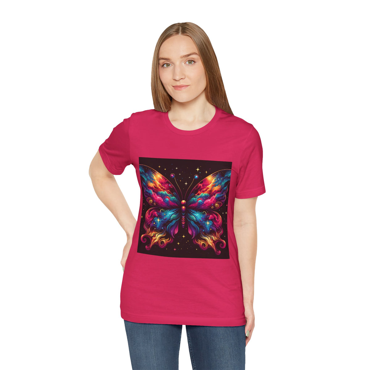 Vibrant Butterfly Art Tee | Colorful Graphic Top, Butterfly Lover