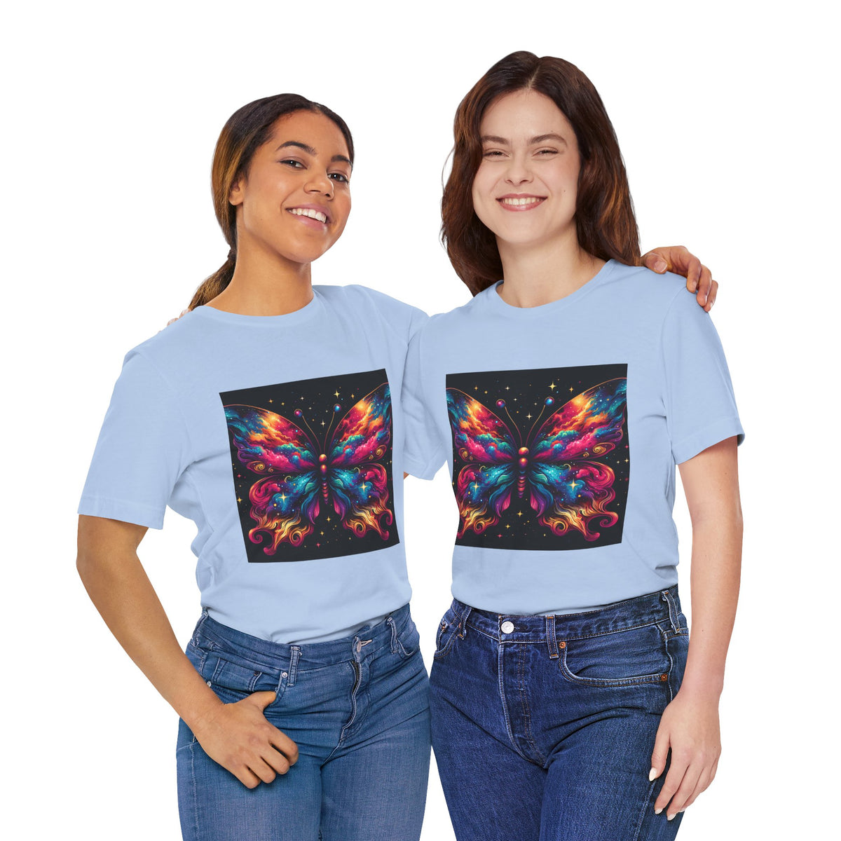 Vibrant Butterfly Art Tee | Colorful Graphic Top, Butterfly Lover
