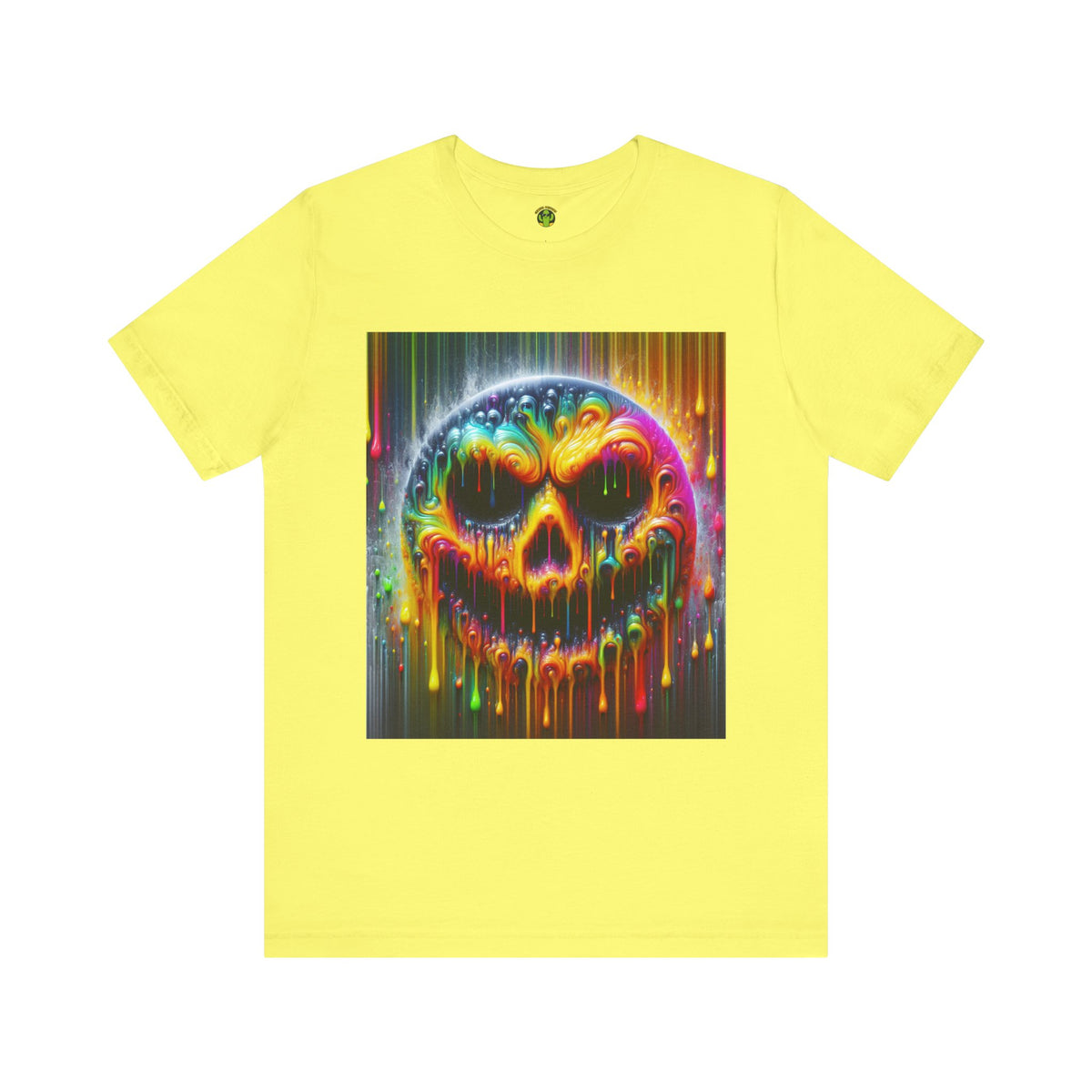 Psychedelic Skull Tee, Edgy Streetwear, Trendy Casual Wear
