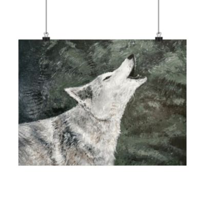 Unheard — Digital Art Download | Original Wolf Painting